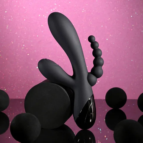 Selopa TRIPLE ACES USB Rechargeable Triple Stimulator Vibrator 19.7cm Black Selopa