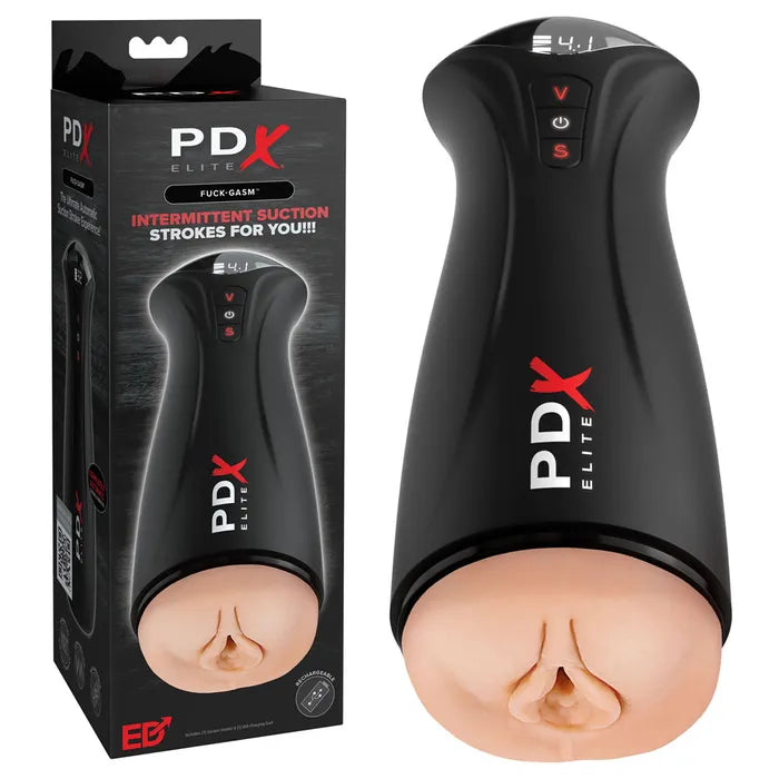 Pipedream PDX Elite Fuck Gasm USB Rechargeable Sucking & Vibrating Auto Stroker Flesh Pipedream Main image