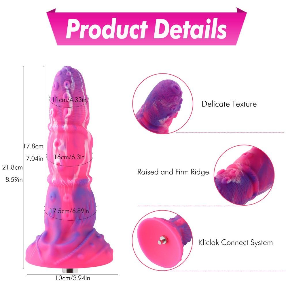 HiSmith Silicone Tentacle Fantasy Dildo (KlicLok) 8.59 Inch HiSmith