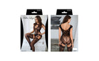 Killer Legs Lace Fishnet Bodystocking With Garter Stockings One Size White LOVVA