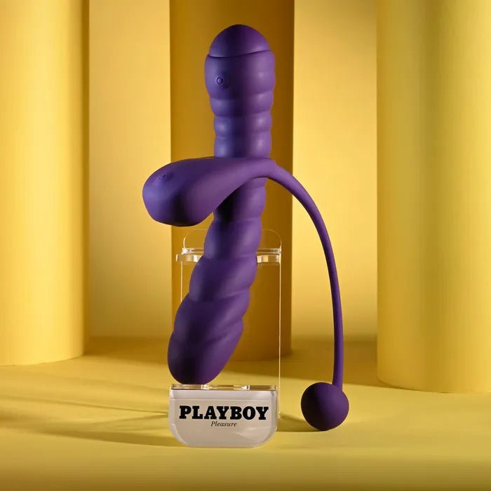 Playboy Pleasure TWISTED PLAYGROUND USB Rechargeable Vibrator & Cock Ring Kit - LOVVA Main image