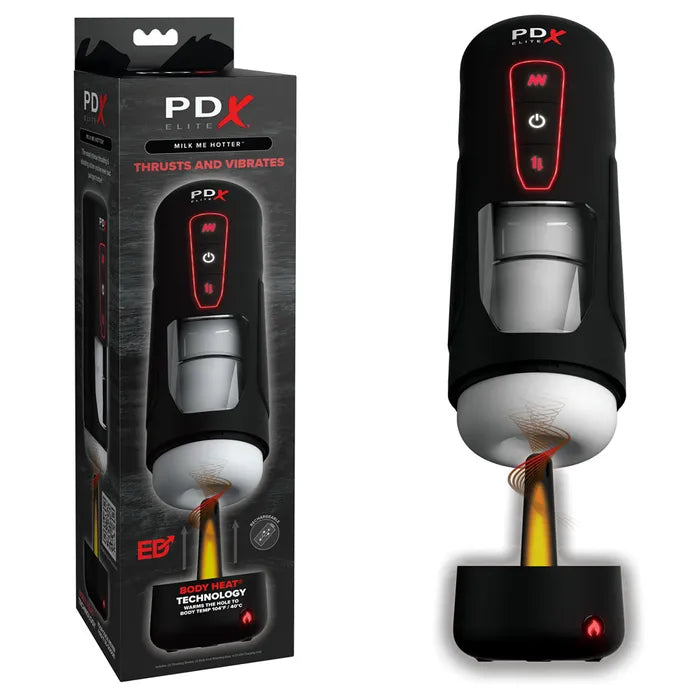 Pipedream PDX Elite Milk Me Hotter USB Rechargeable Thrusting Heating & Vibrating Auto Stroker Pipedream