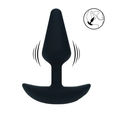 Shots Toys LEVELZ Classic USB Rechargeable Vibrating Silicone Anal Plug Small Black Shots Toys