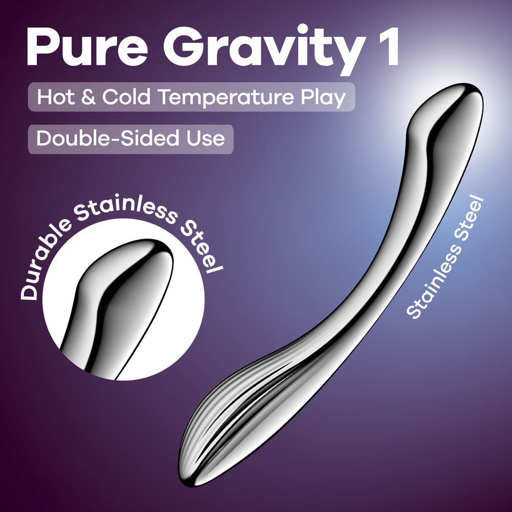 Satisfyer Pure Gravity 1 Steel Dildo 22cm - LOVVA