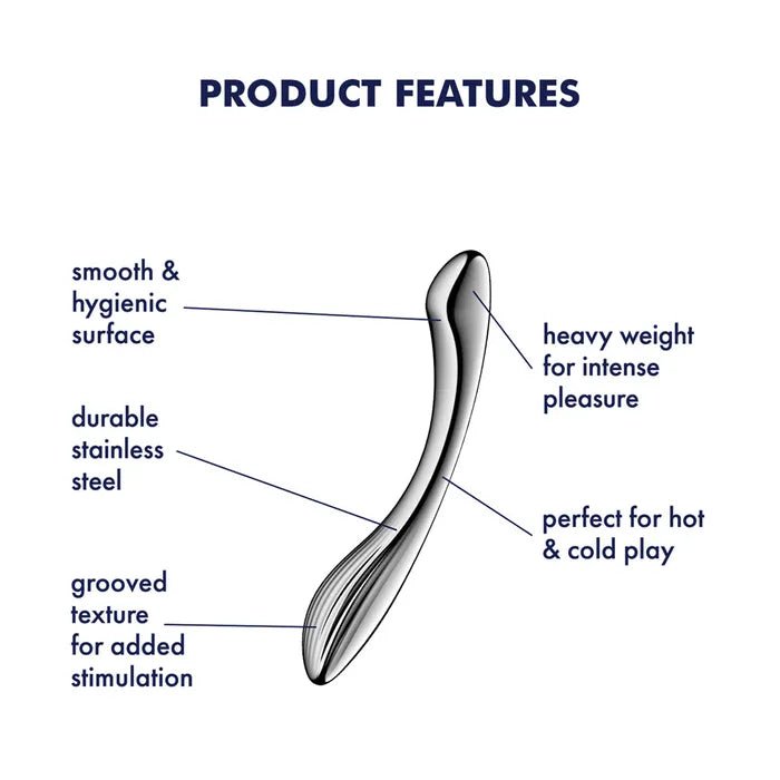 Satisfyer Pure Gravity 1 Steel Dildo 22cm - LOVVA