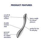 Satisfyer Pure Gravity 1 Steel Dildo 22cm - LOVVA