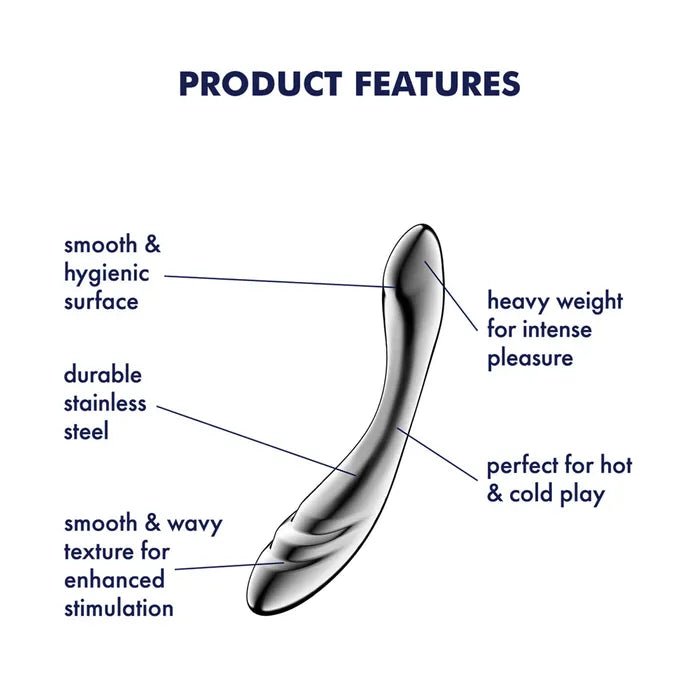 Satisfyer Pure Gravity 3 Steel Dildo 21cm - LOVVA