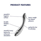 Satisfyer Pure Gravity 3 Steel Dildo 21cm - LOVVA