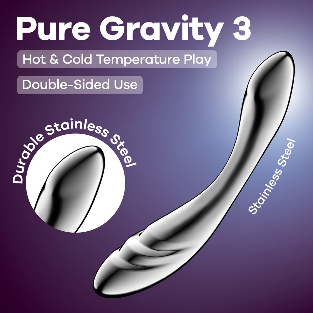 Satisfyer Pure Gravity 3 Steel Dildo 21cm - LOVVA