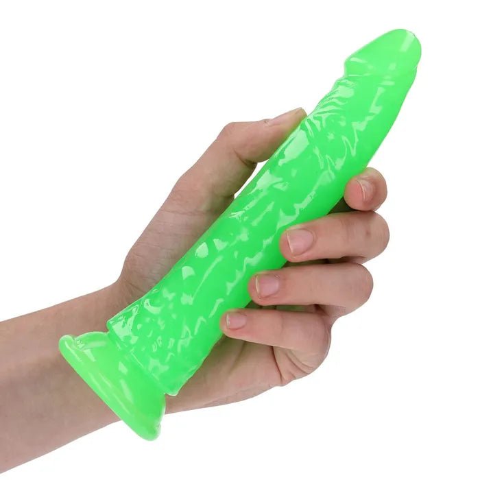 Shots Toys REALROCK Slim Glow In The Dark Neon Dong 7 Inch