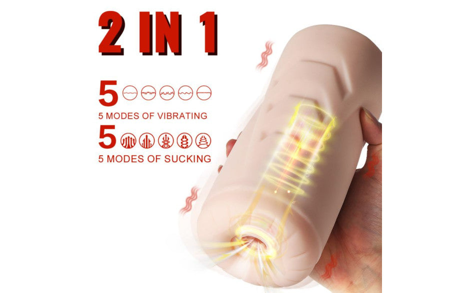 XISE Suctroker Dual Density Vibrating Sucking Vaginal Masturbator V1 XISE