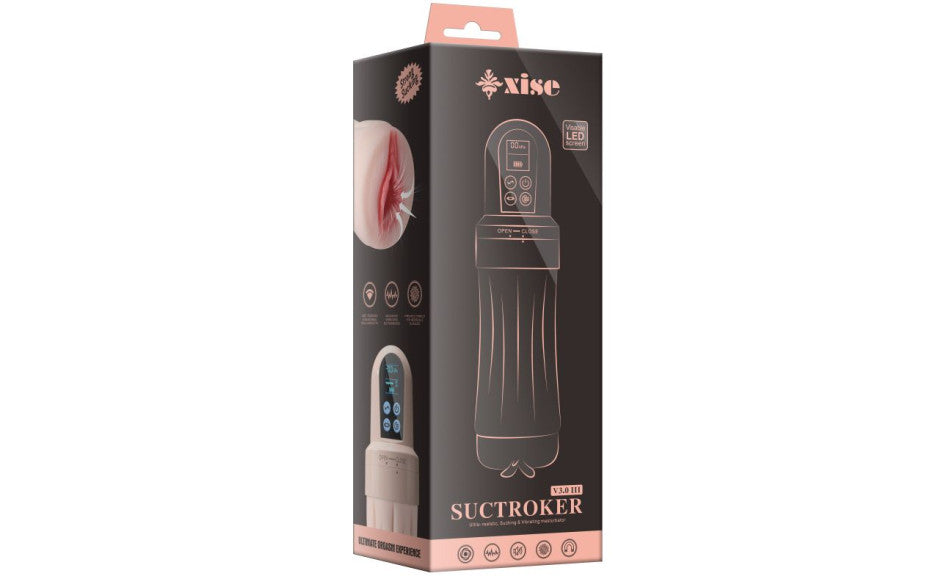 XISE Suctroker Dual Density Vibrating Sucking Vaginal Masturbator V3 XISE