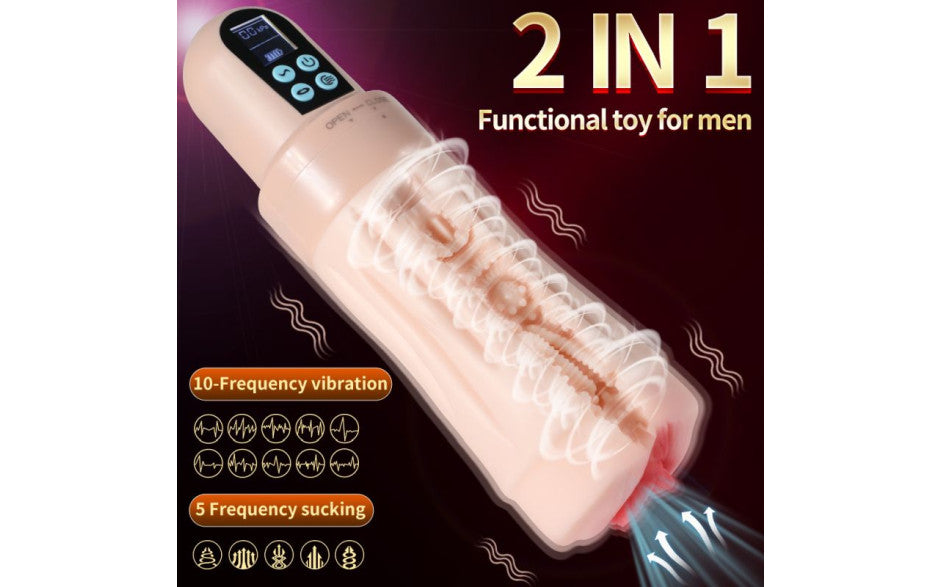 XISE Suctroker Dual Density Vibrating Sucking Vaginal Masturbator V3 XISE