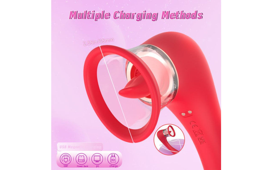 S Hande Trumpet 3 In 1 Sucking Licking Vibrating Vaginal Stimulator