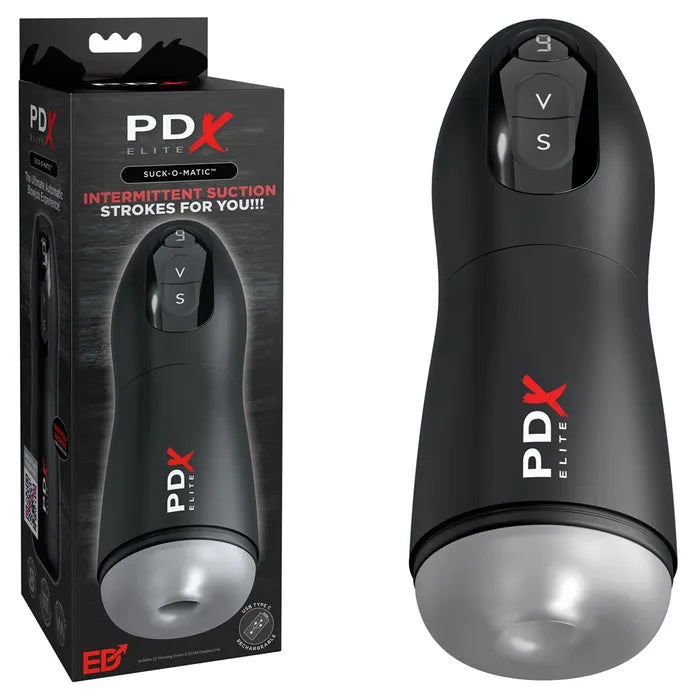 Pipedream PDX Elite Suck O Matic USB Rechargeable Sucking & Vibrating Masturbator Pipedream